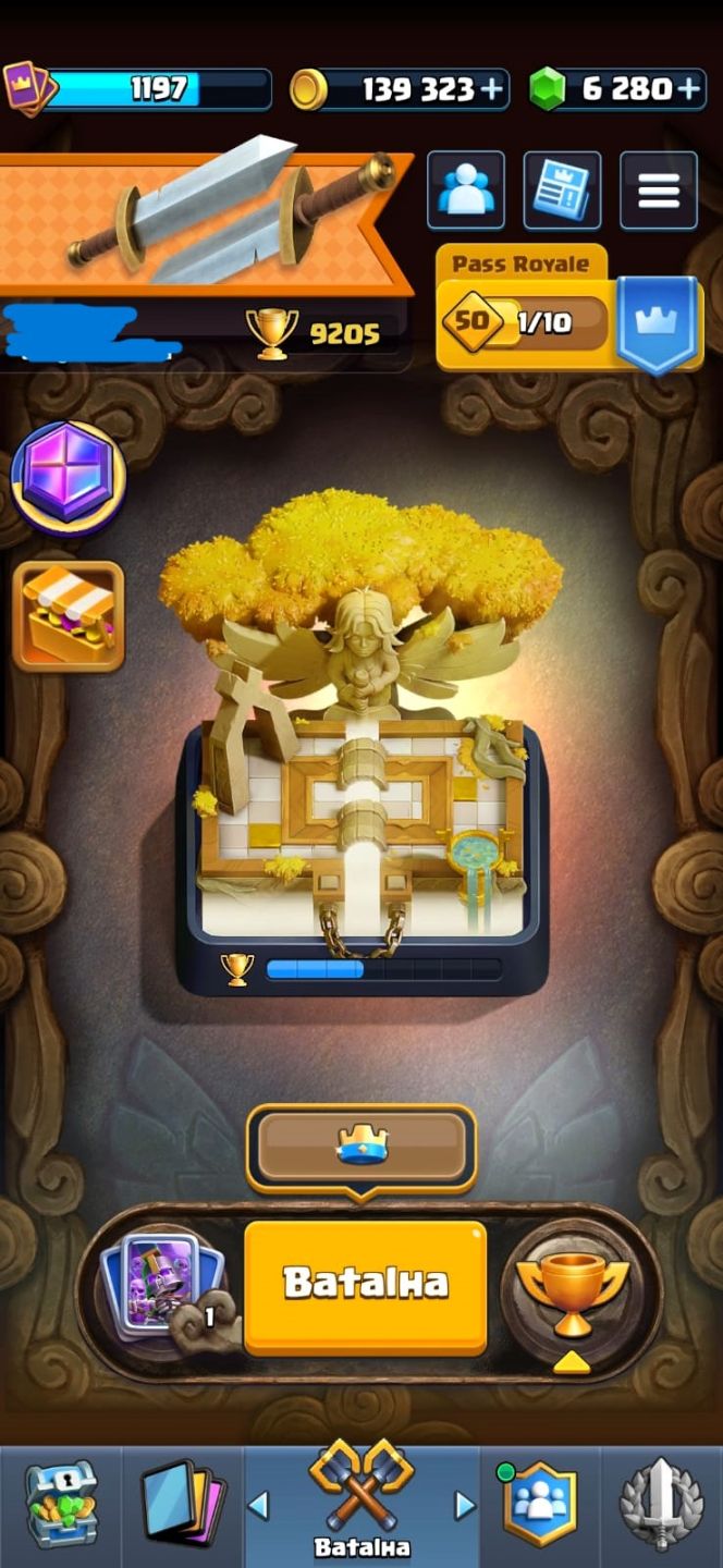 Conta Clash Royale com 6280 gemas, 11 Evoluções, Arena 23