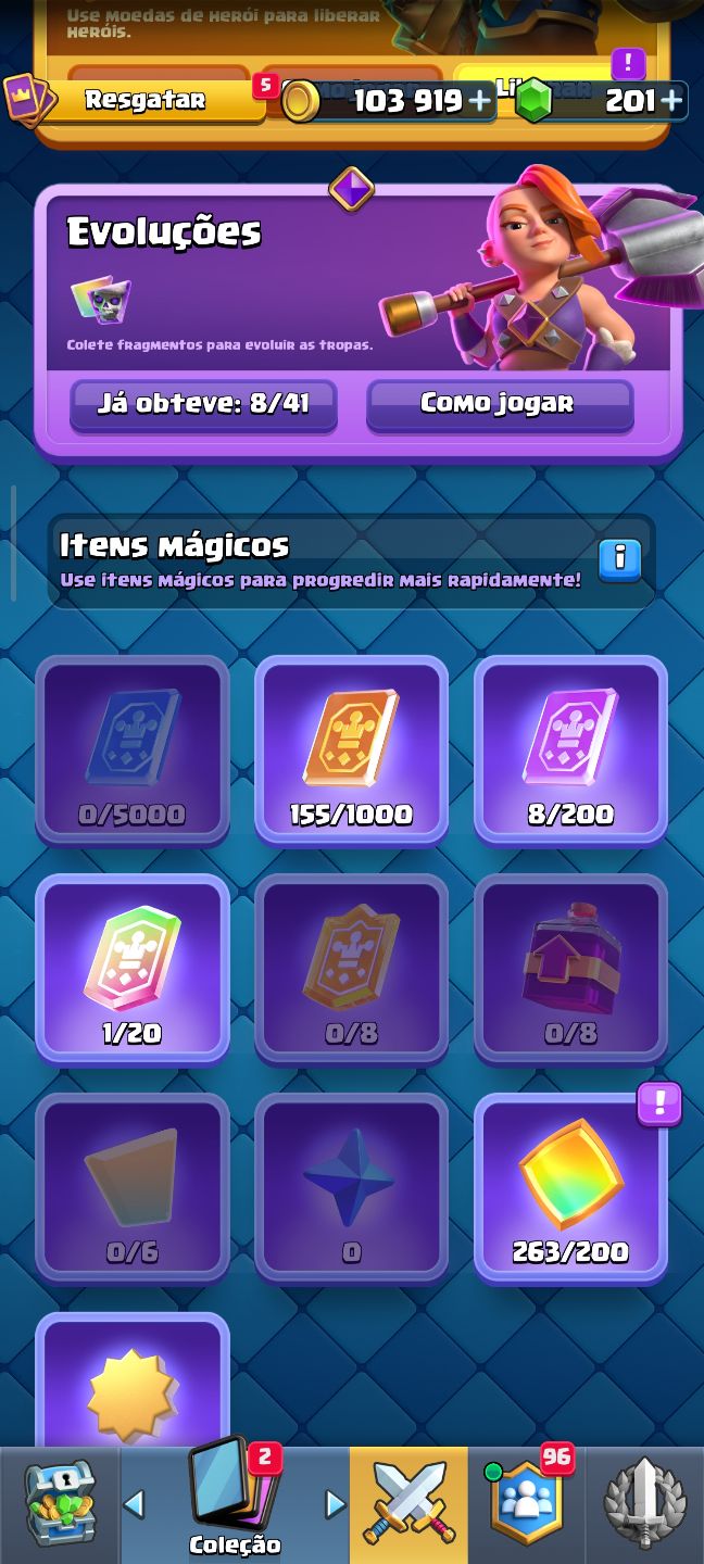 Conta de clash Royale com 7500