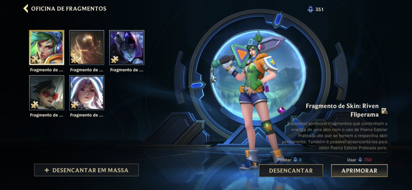 Conta Wild Rfit top/skins Limitadas
