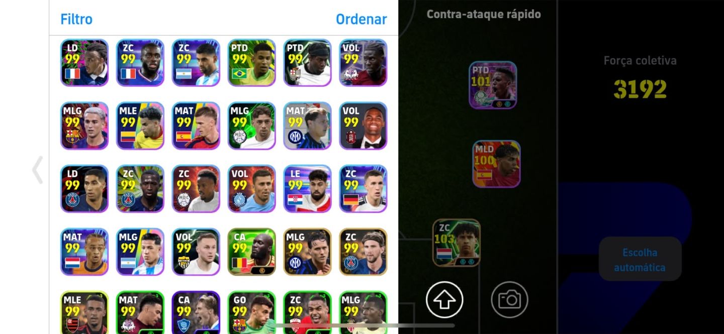 CONTA EFOOTBALL COM NEYMAR TRIO MSN 107, SUAREZ DO TRIO E E CIA