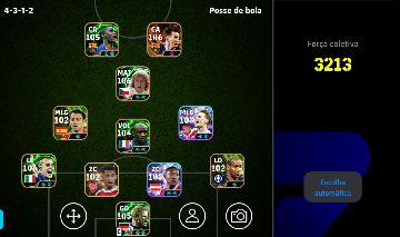 Conta efootball 3223 com Messi 2015,Eto,xavi, nedved e vieira.