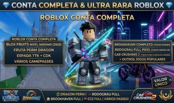 [CONTA MAIN] Blox Fruits (DRAGON PERM + TTK) + RodoGrau FULL PASS + Brookhaven