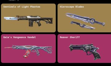 Conta de valorant com skin de faca/vandal/sheriff