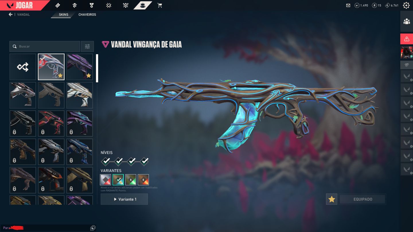 CONTA DE VALORANT COM VARIAS SKINS PLATINA 3