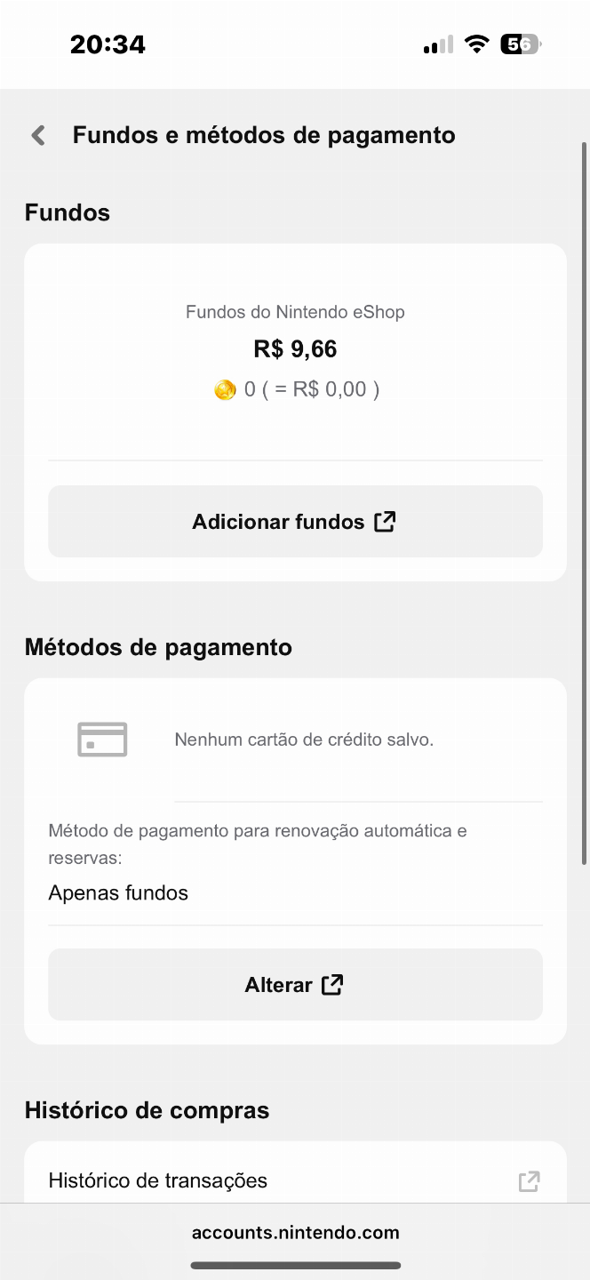 Conta de Nitendo Switch Pokemon, Hello Kitty, Minecraft e muito mais!