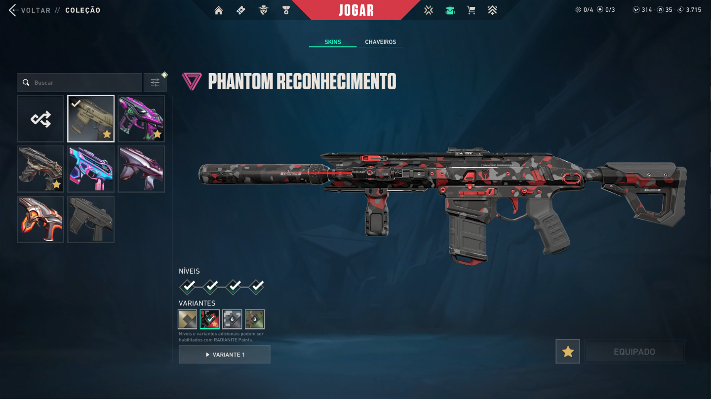 CONTA DE VALORANT IMORTAL 1 (FACA KURONAMI, VANDAL PRIMORDIUM E MAIS...).