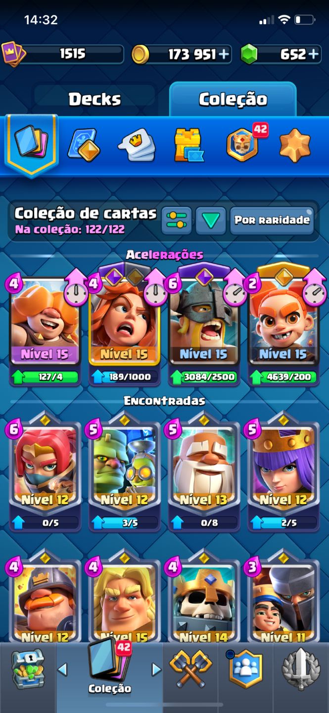 CONTA CLASH ROYALE 11k DE TROFÉUS, TODAS AS CARTAS MUITO BEM UPADA