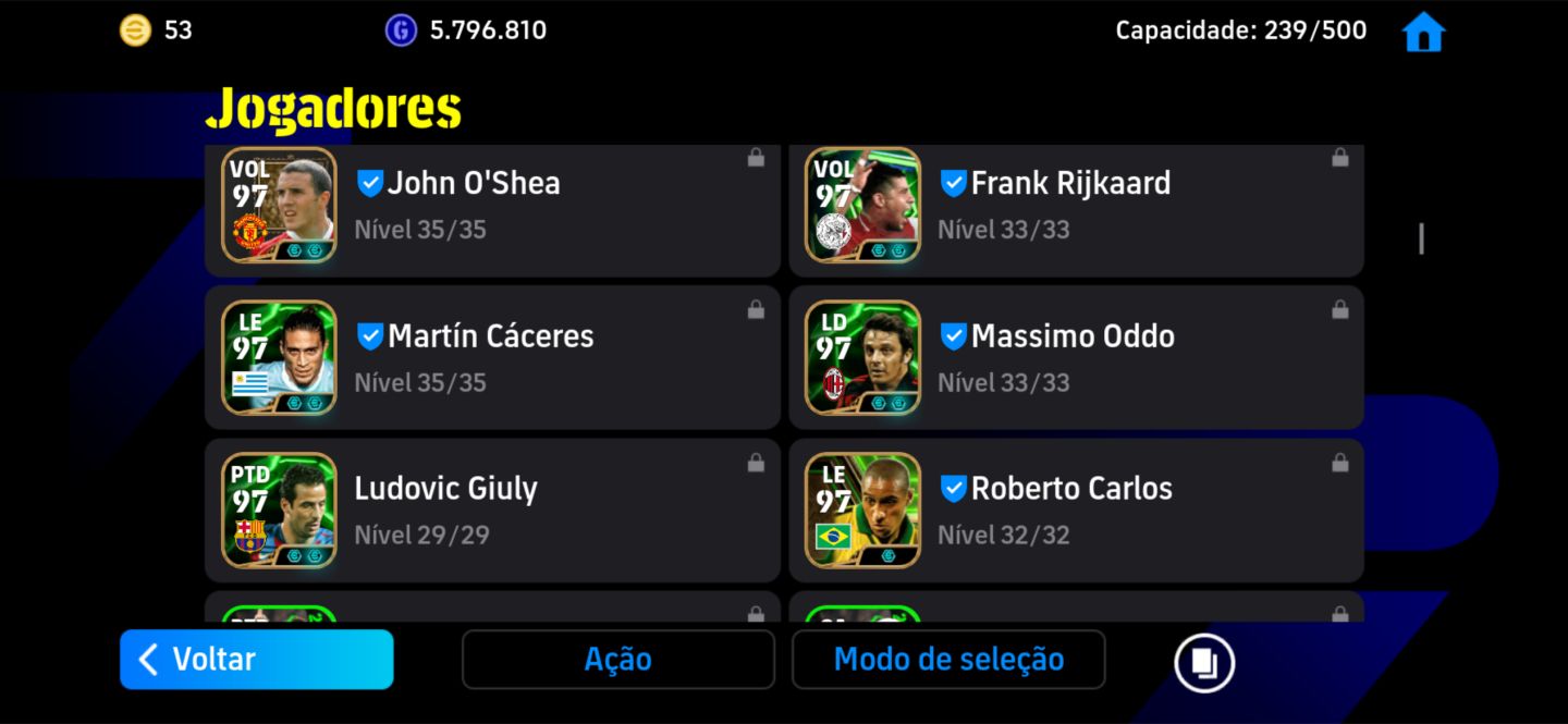 CONTA PRIME EFOOTBALL COM OS MELHORES JOGADORES