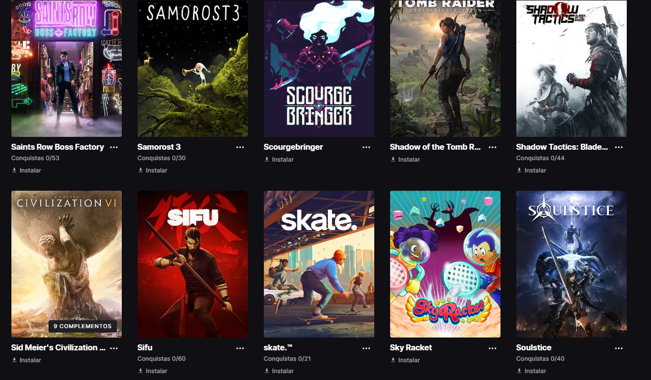SUPER CONTA EPIC GAMES JOGOS TOP + PREÇO IMBATÍVEL!