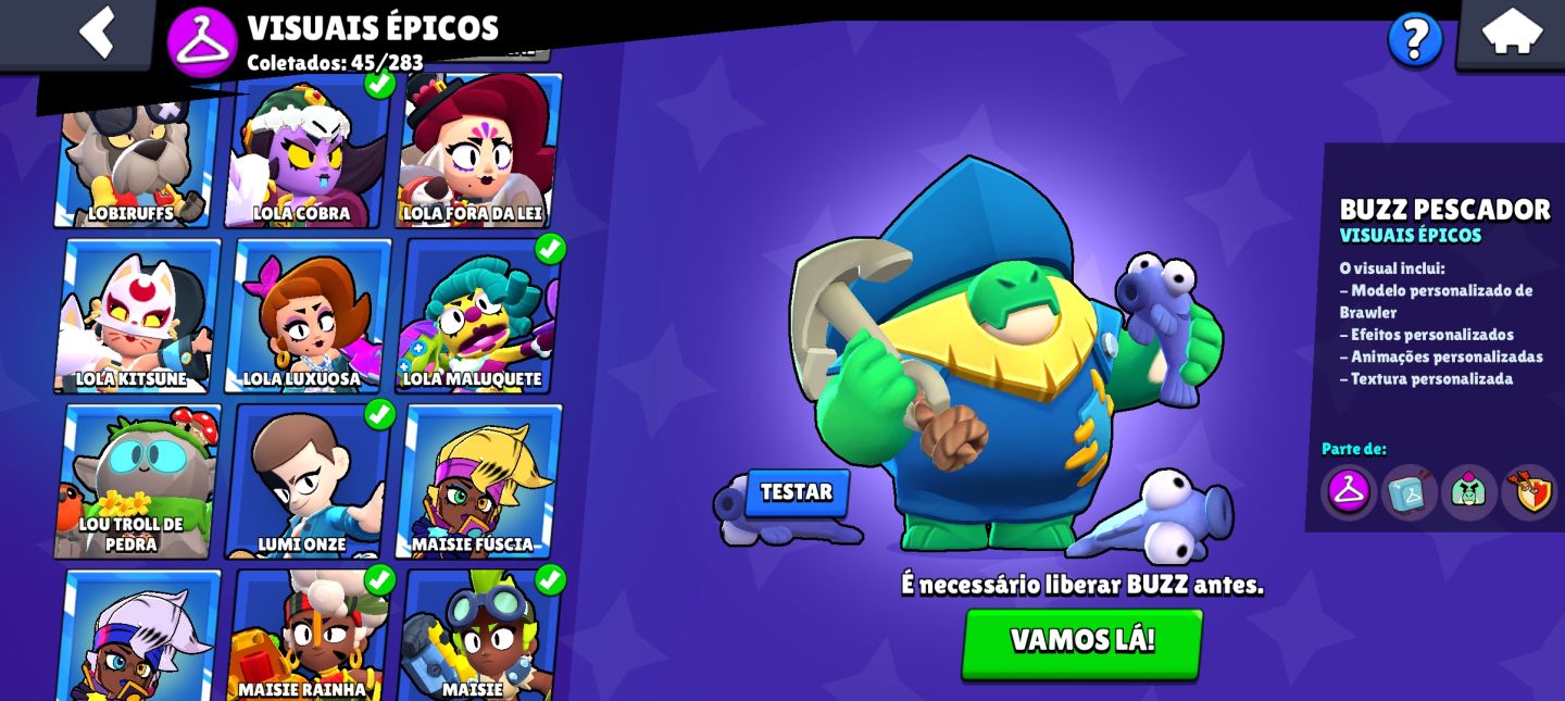 Conta de brawl stars muito completa