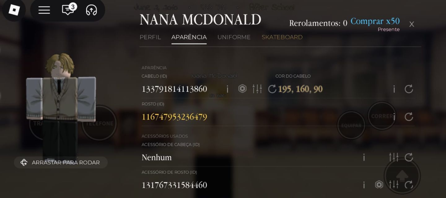 Contas Gakuran com estilos e alturas diversos.