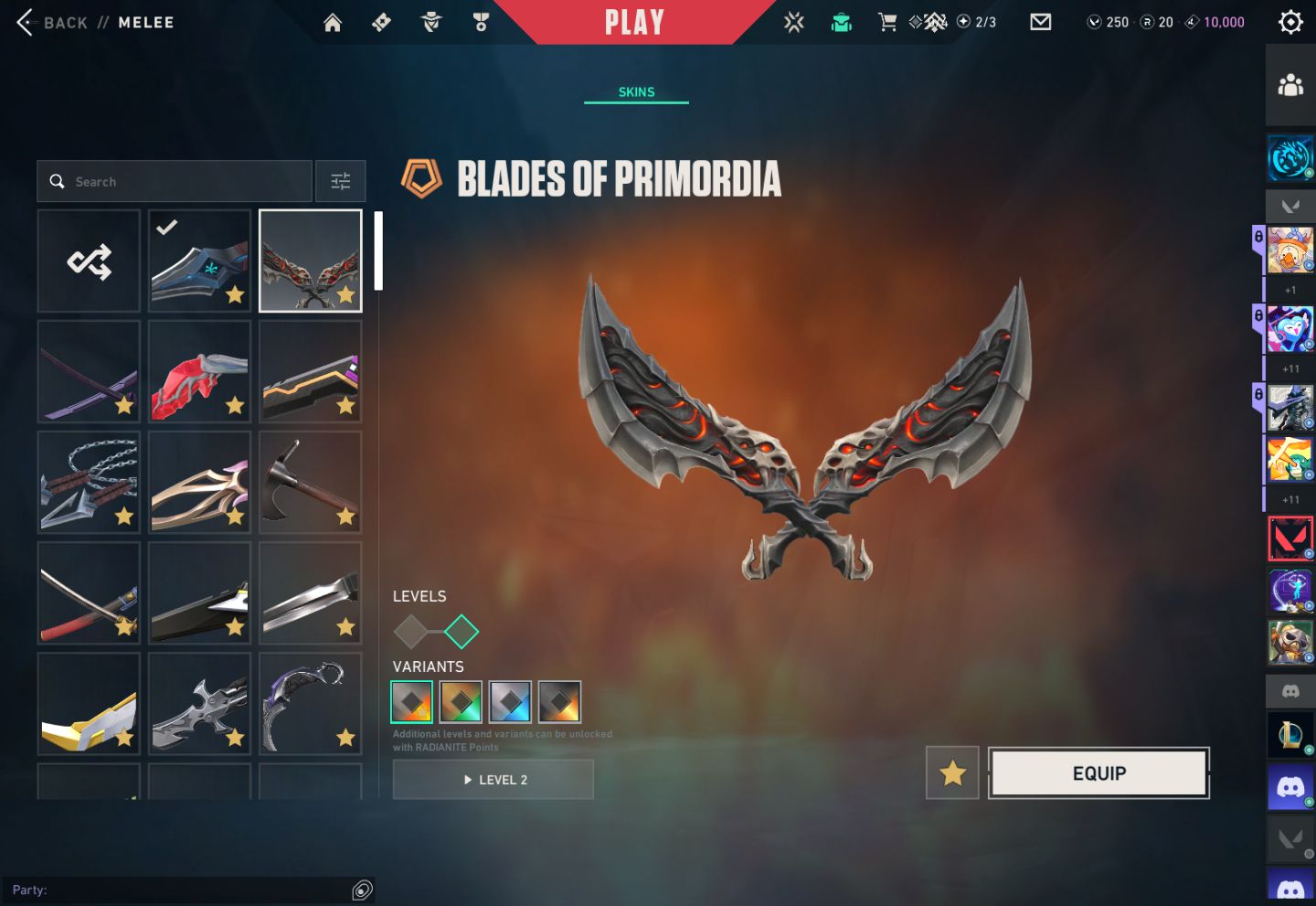 Conta riot ( valorant + LOL) mais de 10K em skins do lol e valorant(skins raras)