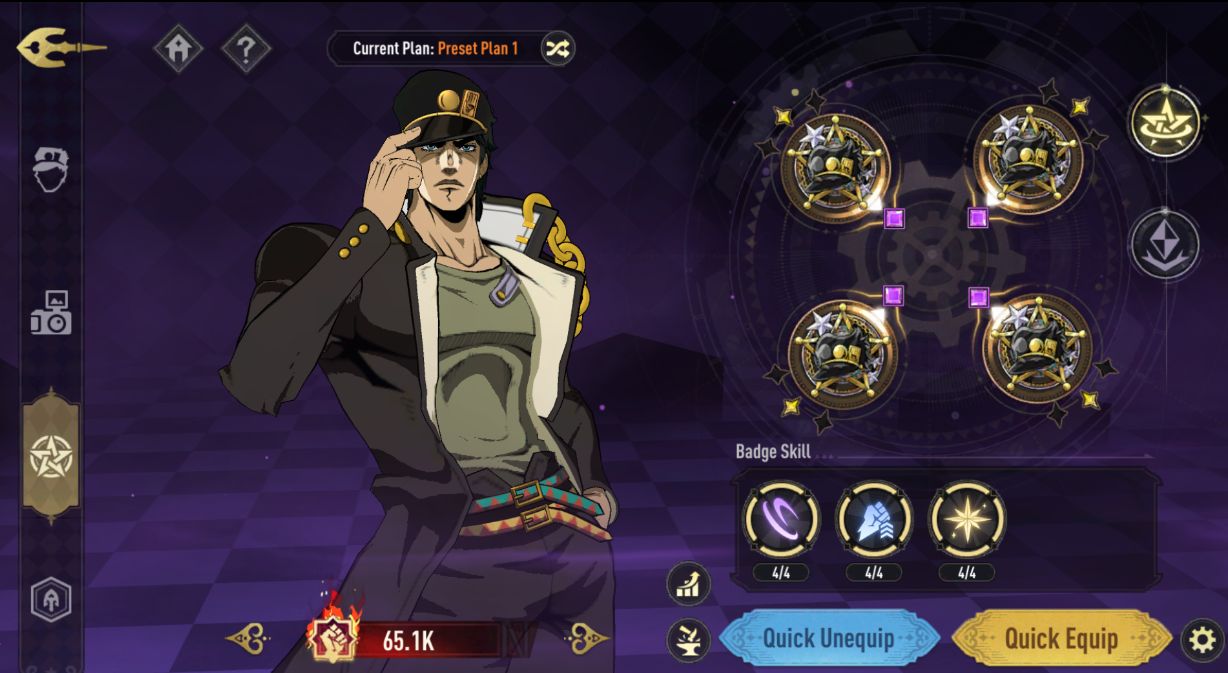 JOJO: GS Conta full endgame com todos os emblemas jotaroSC6S6 e giorno