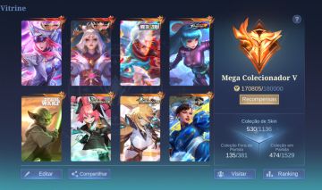 Conta 530 skins, Collecto, street Fighter Legends