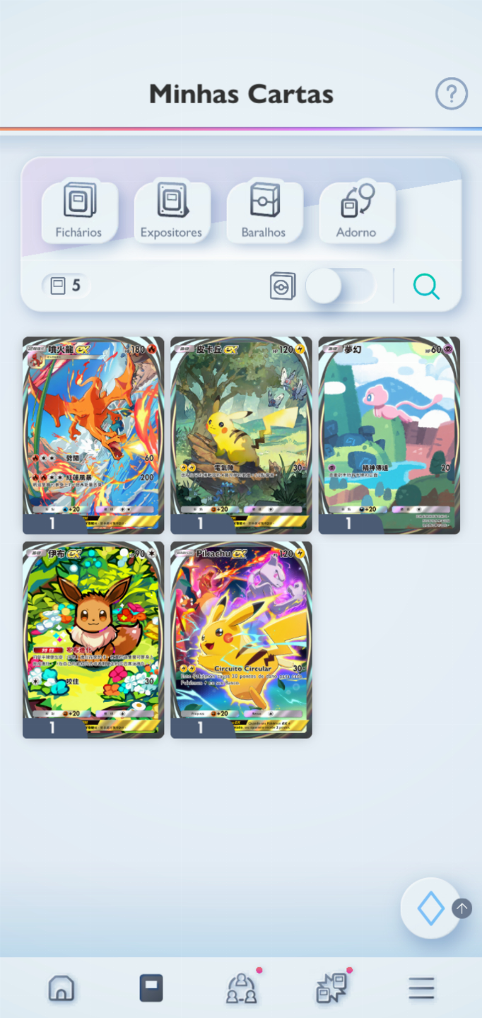 Conta Pokémon TCG - NV 34 com mais de 2,5k cartas, Doce Raro Coroa PT BR e mais!