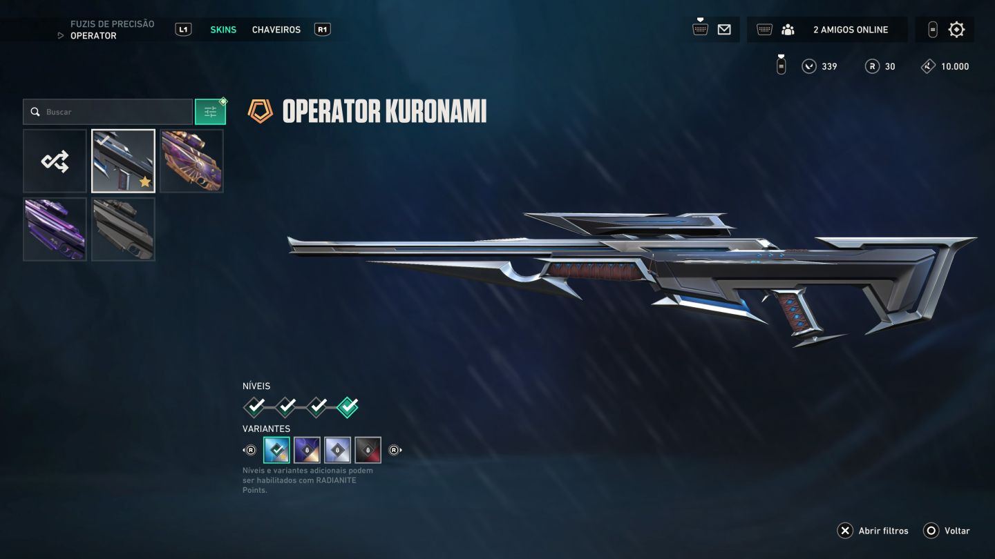 Conta de Valorant nível 161 com 33 skins de loja