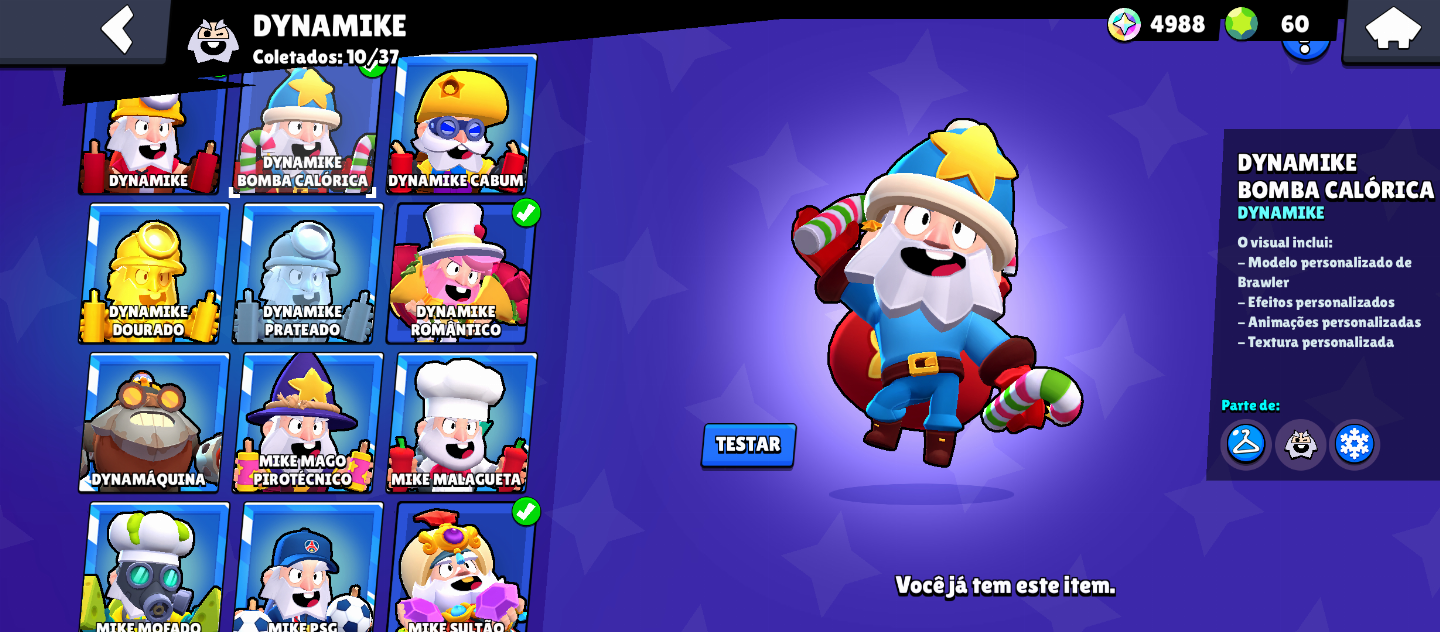 CONTA BRAWL STARS GEMADA COM VÁRIAS SKINS VALIOSAS