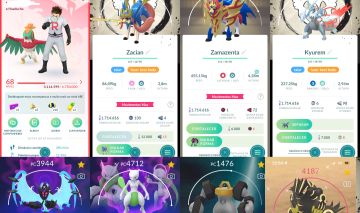 CONTA POKÉMON GO COM ZACIAN+ZAMAZENTA COROADO|FUSÃO NECROZMA&KYUREM+144LENDÁRIOS