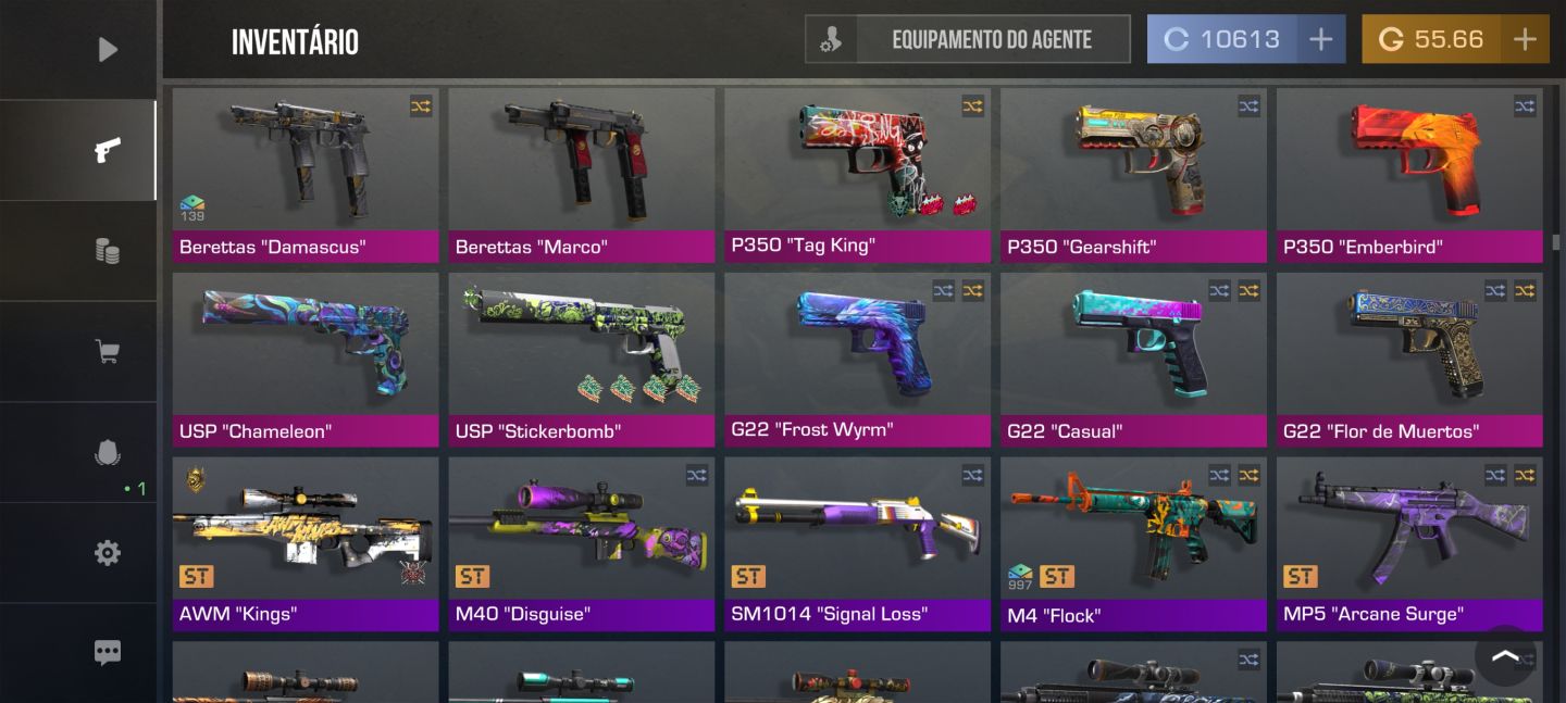 CONTA DE STANDOFF 2 COM MAIS DE 600 ITENS avaliada em 167k gold