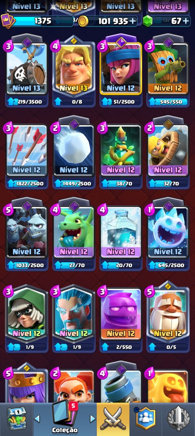 CONTA CLASH ROYALE - INTERMEDIÁRIA Arena Panquecas! Comece na vantagem!