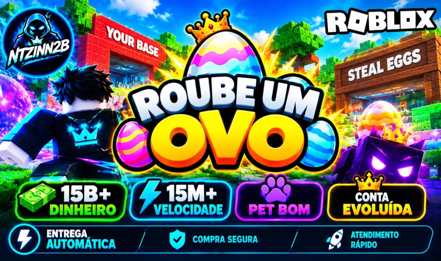 ROUBE UM OVO | CONTA ROBLOX | 15B+ DINHEIRO | 15M+/S | PETS BONS