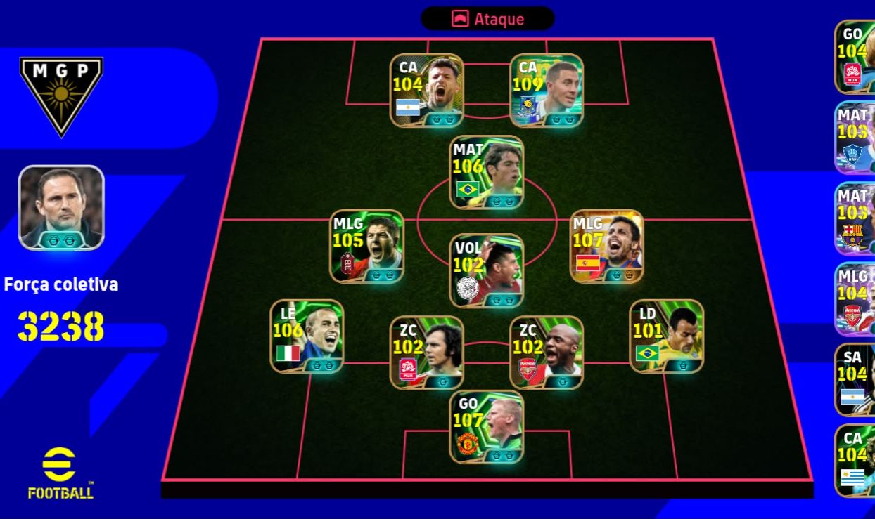 CONTA eFootball Mobile ELENCO FORTE + 1 DIVISÃO + MUITOS ÉPICOS