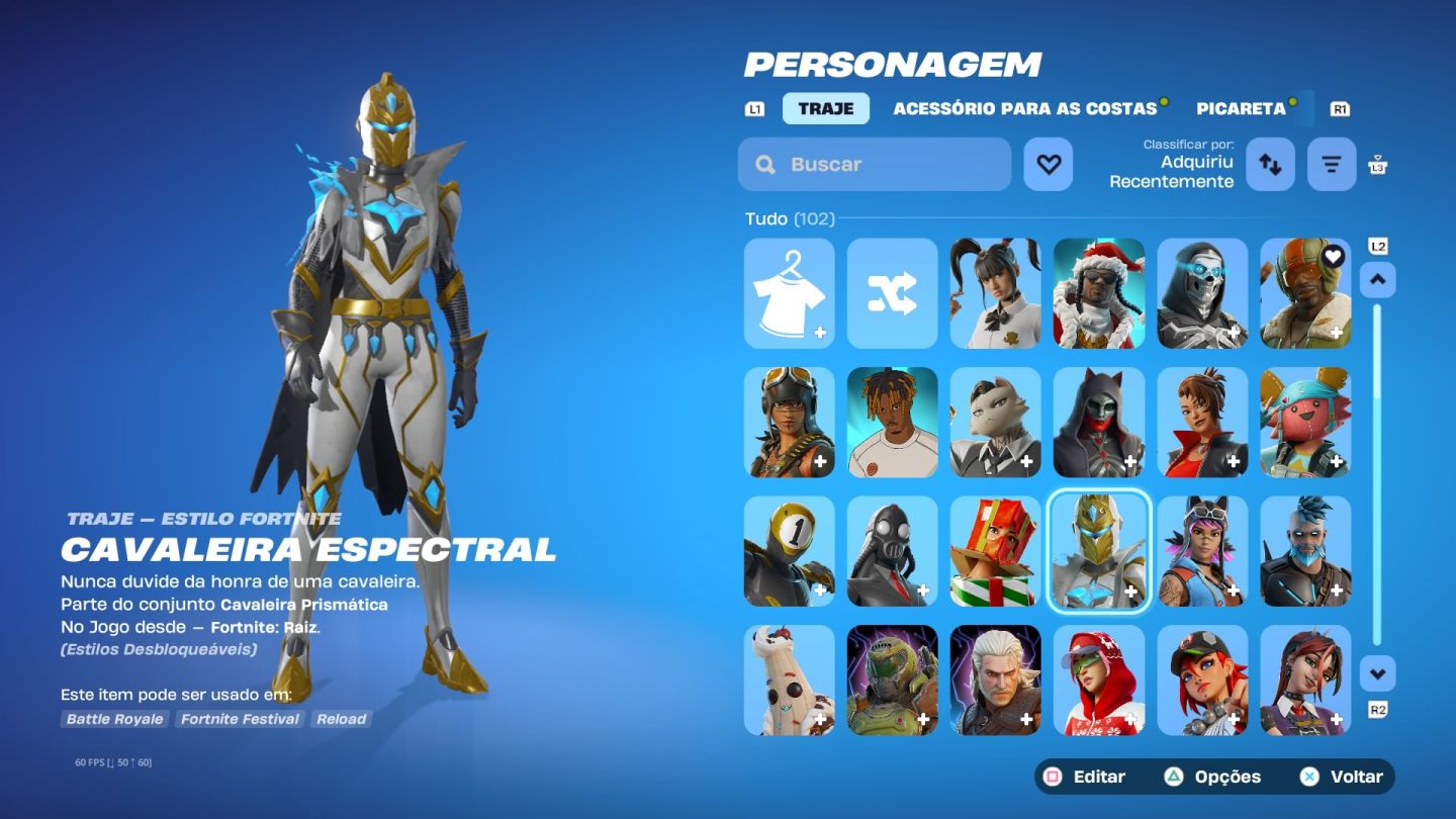 Conta Og com a Temporada 4,5,6,7,2 Full com Mais de 100 Skins