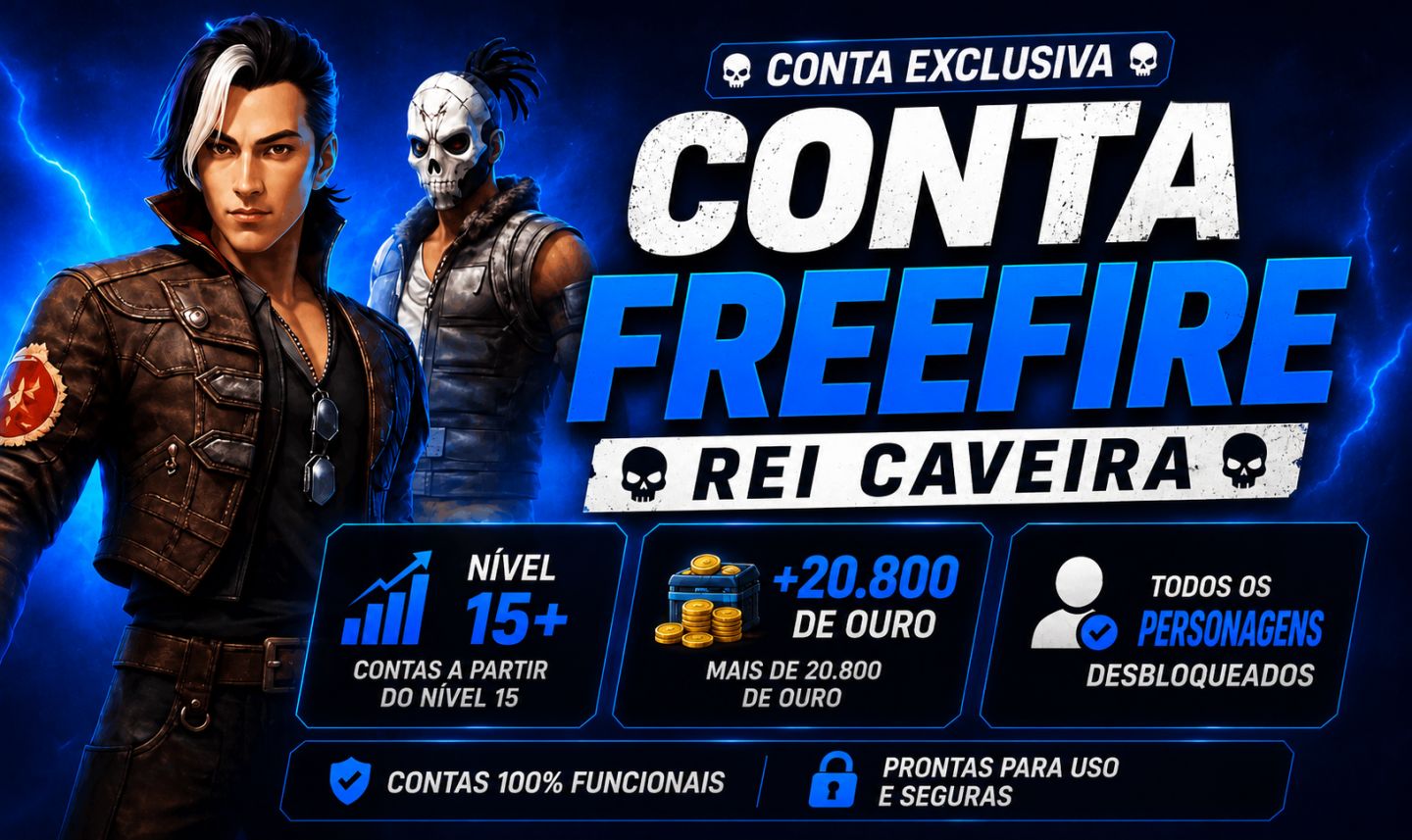 FREE FIRE | REI CAVEIRA | CONTA GUEST | CONTA CONVIDADO