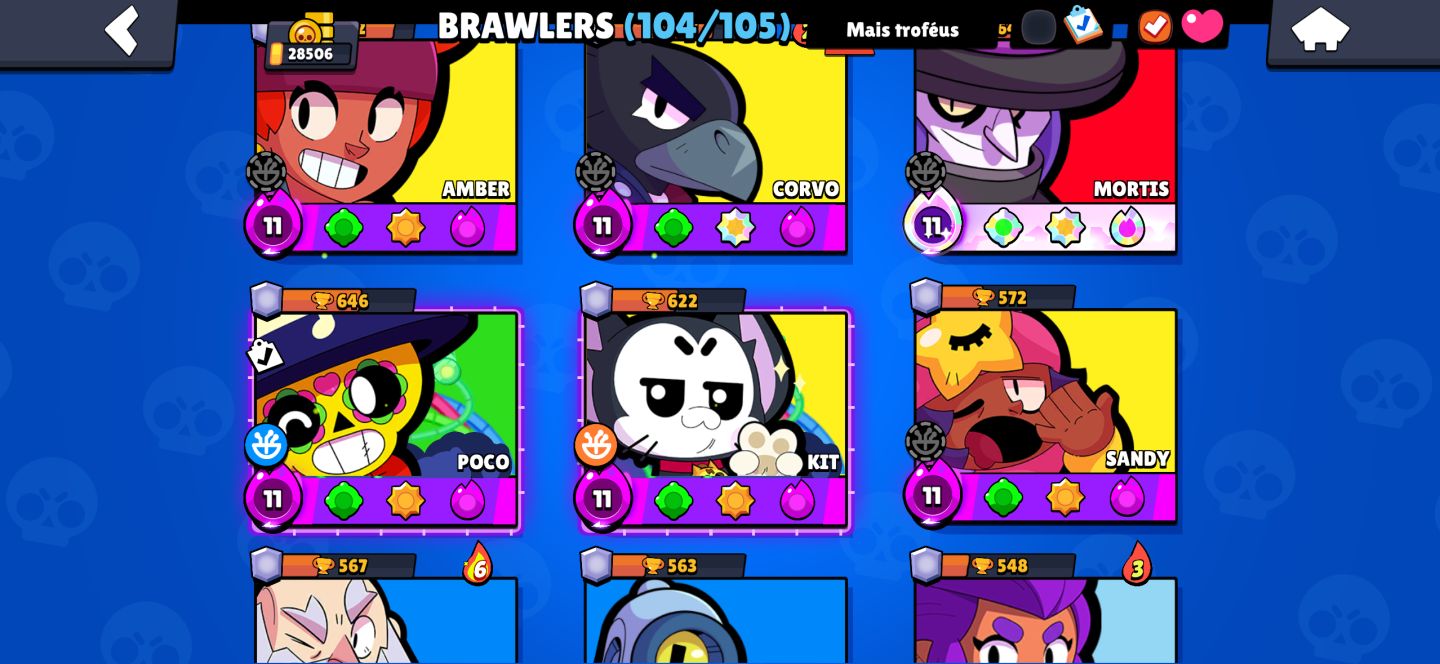 Conta Brawl Stars quase todos os brawlers menos star nova
