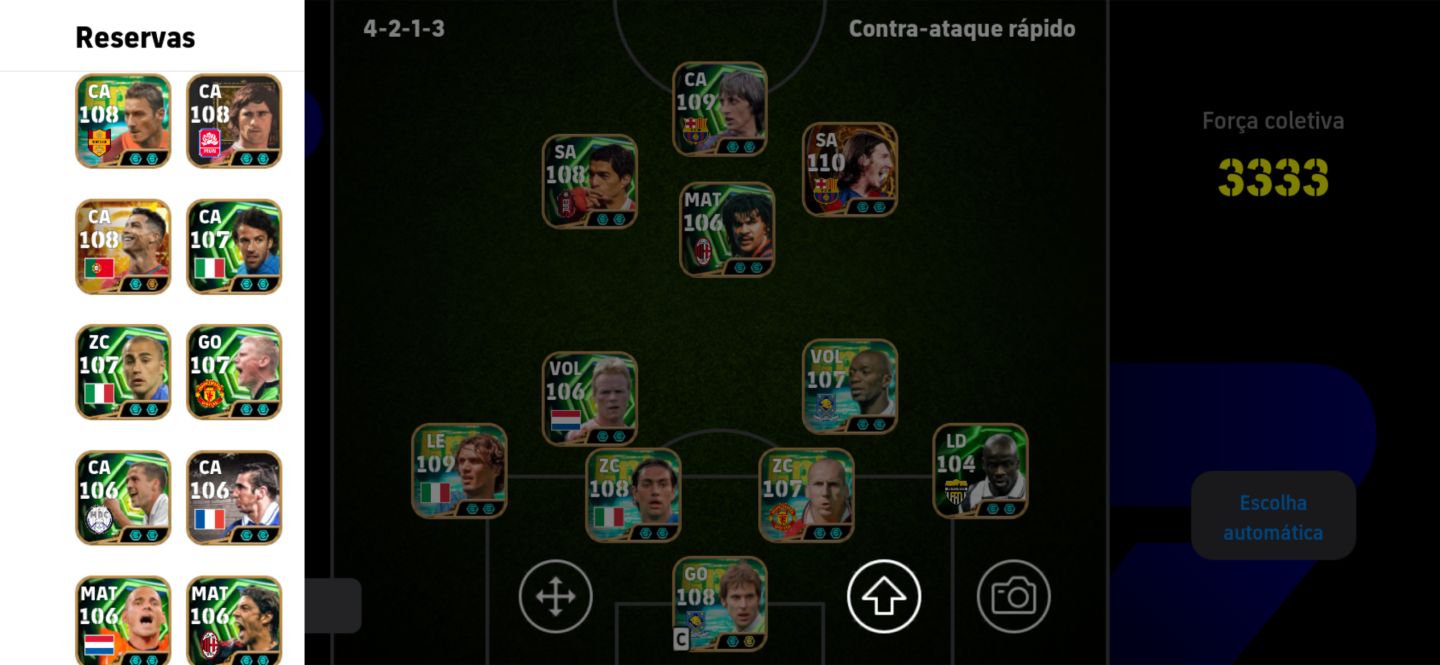 CONTA eFootball ELENCO FORTE E BEM MONTADO