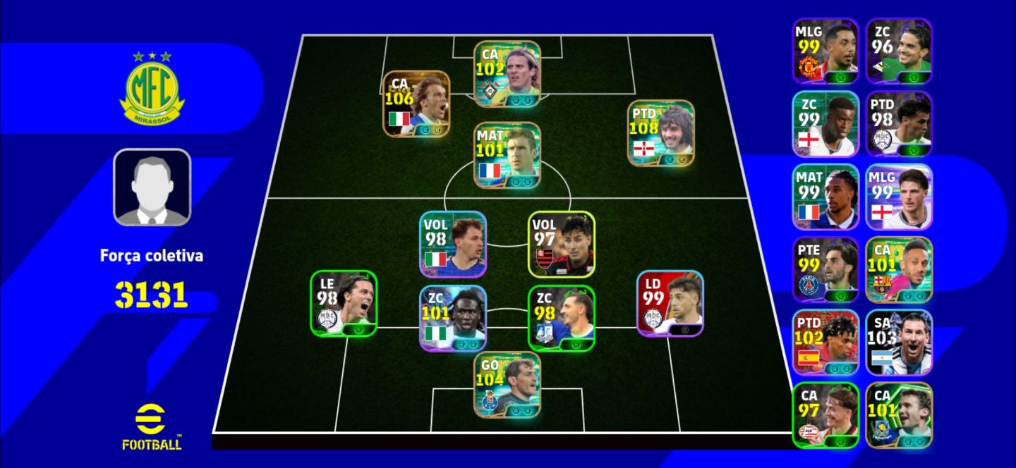 CONTINHA BRABA COM O NOVO DEL PIERO 108 E GEORGE BEST 109!