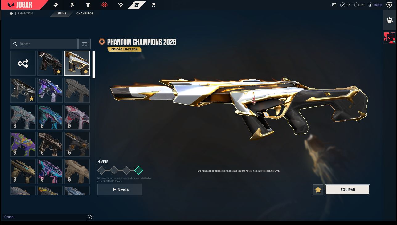 Conta Valorant Level 346 | Todos os Agentes | Champions 2026