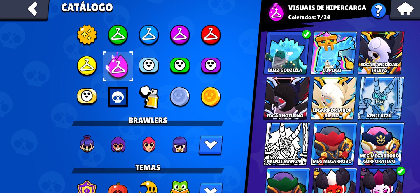 CONTA BRAWL STARS FULL + DE 95 BRAWLERS PODE 11 E BUFFIES