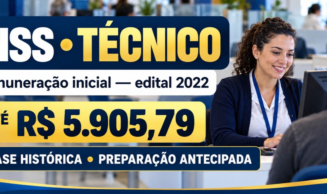INSS Técnico | Base 2022 | Cronograma | Excel