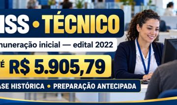 INSS Técnico | Base 2022 | Cronograma | Excel