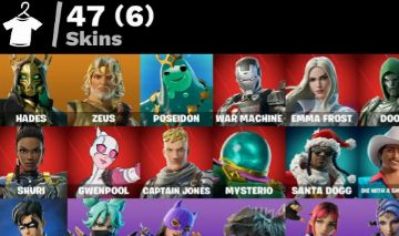 CONTA FORTNITE RARA COM 47 SKINS RARAS