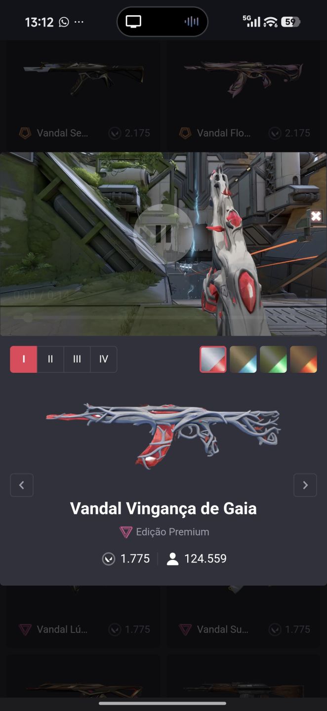 Conta ValorAnt BETA com muitas skins