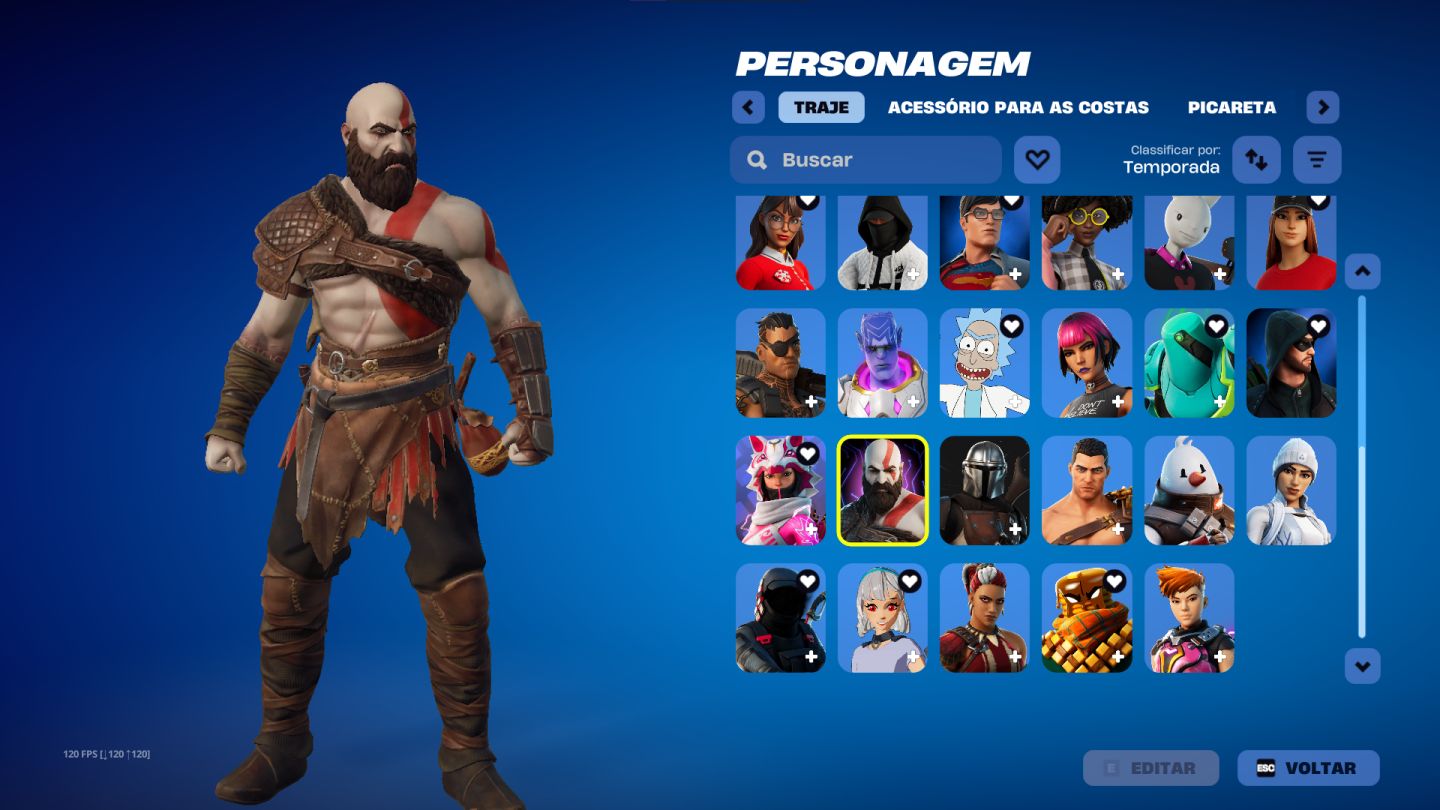 Conta Fortnite | 39 Skins + 50 Picaretas | Kratos, Mandaloriano e Era