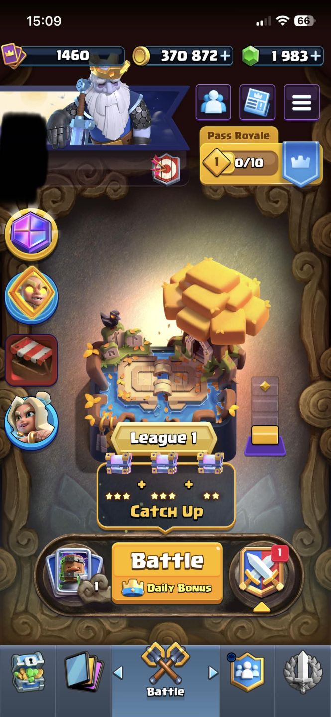 CONTA CLASH ROYALE GEMADA 14000 TROFEUS GRAND CHAMPION