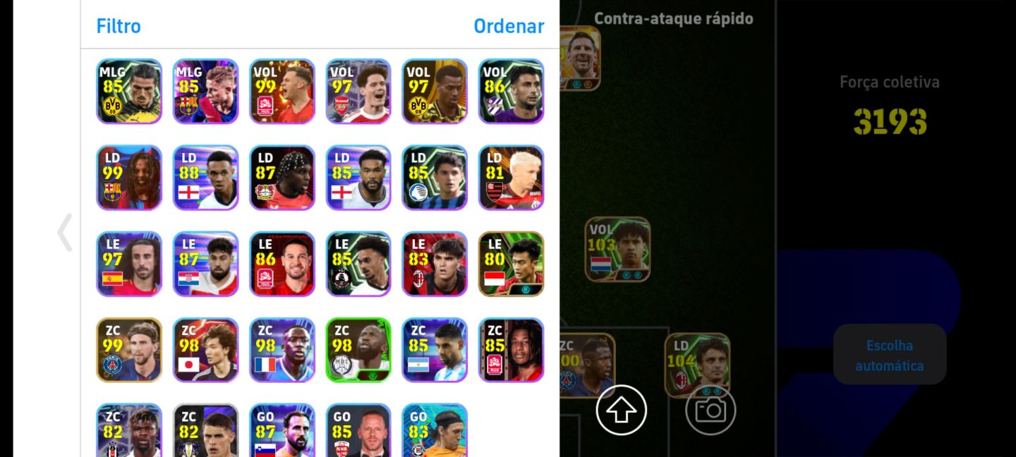 CONTA EFOOTBALL MESSI BIG TIME E RARIDADES