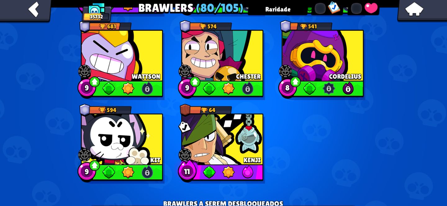[CONTA DE BRAWL STARS 35K DE TROFÉUS 80 BRAWLERS | CONTA DE 2021 VÁRIOS PASSES ]