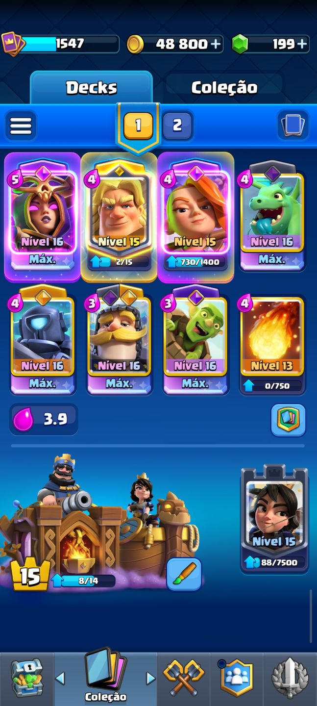 CONTA CLASH ROYALE COMPLETA 122/122 cartas coleção completa
