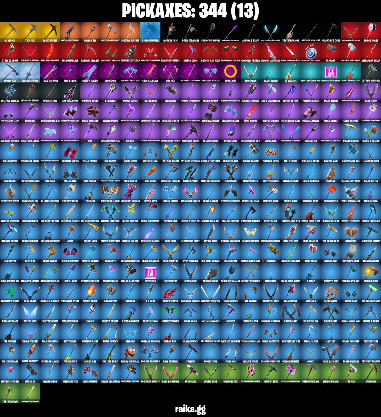 280 skins | OG STW | Gold Midas Gold Meowscles | Gold Brutus