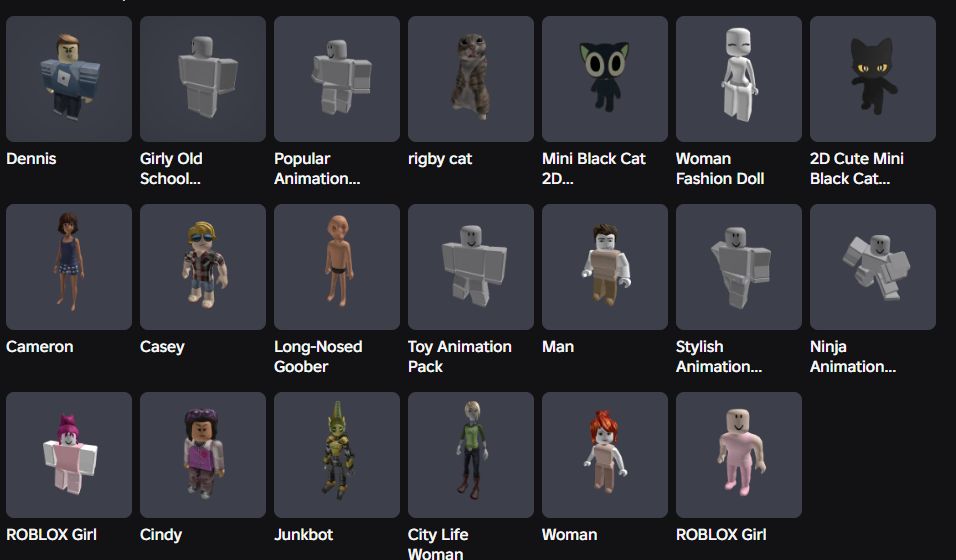 CONTA ROBLOX FEMININA COM ITENS MASCULINOS