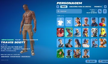 CONTA FORTNITE COM TRAVIS SCOTT + DEADPOOL | 22 SKINS | FULL ACESSO