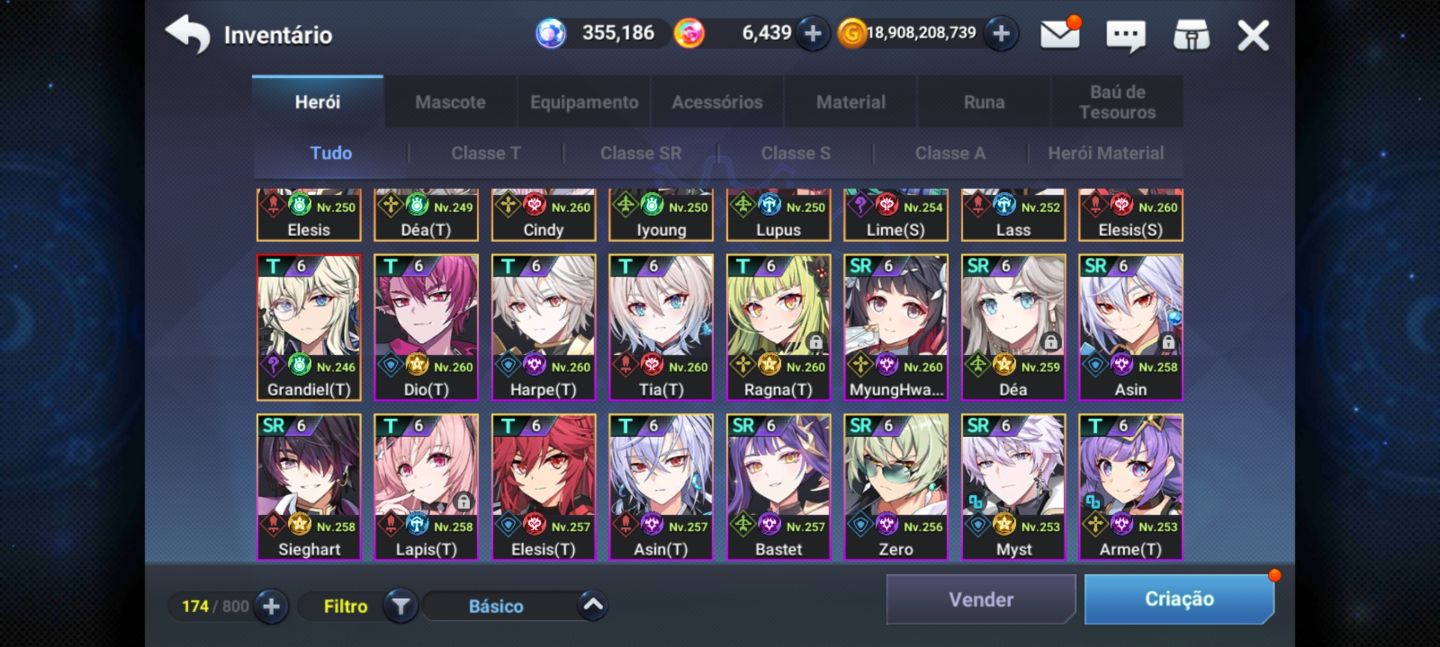 Conta End Game Grand Chase Mob