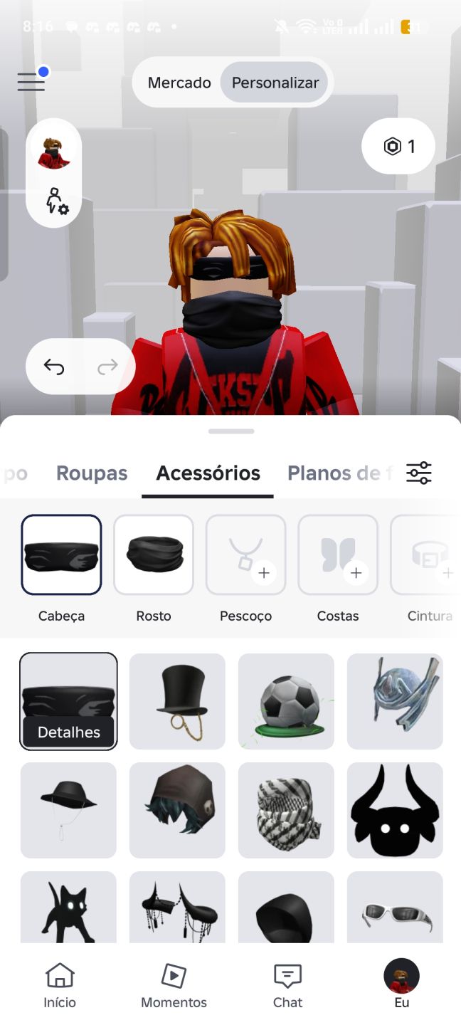 Conta de Roblox toda upada