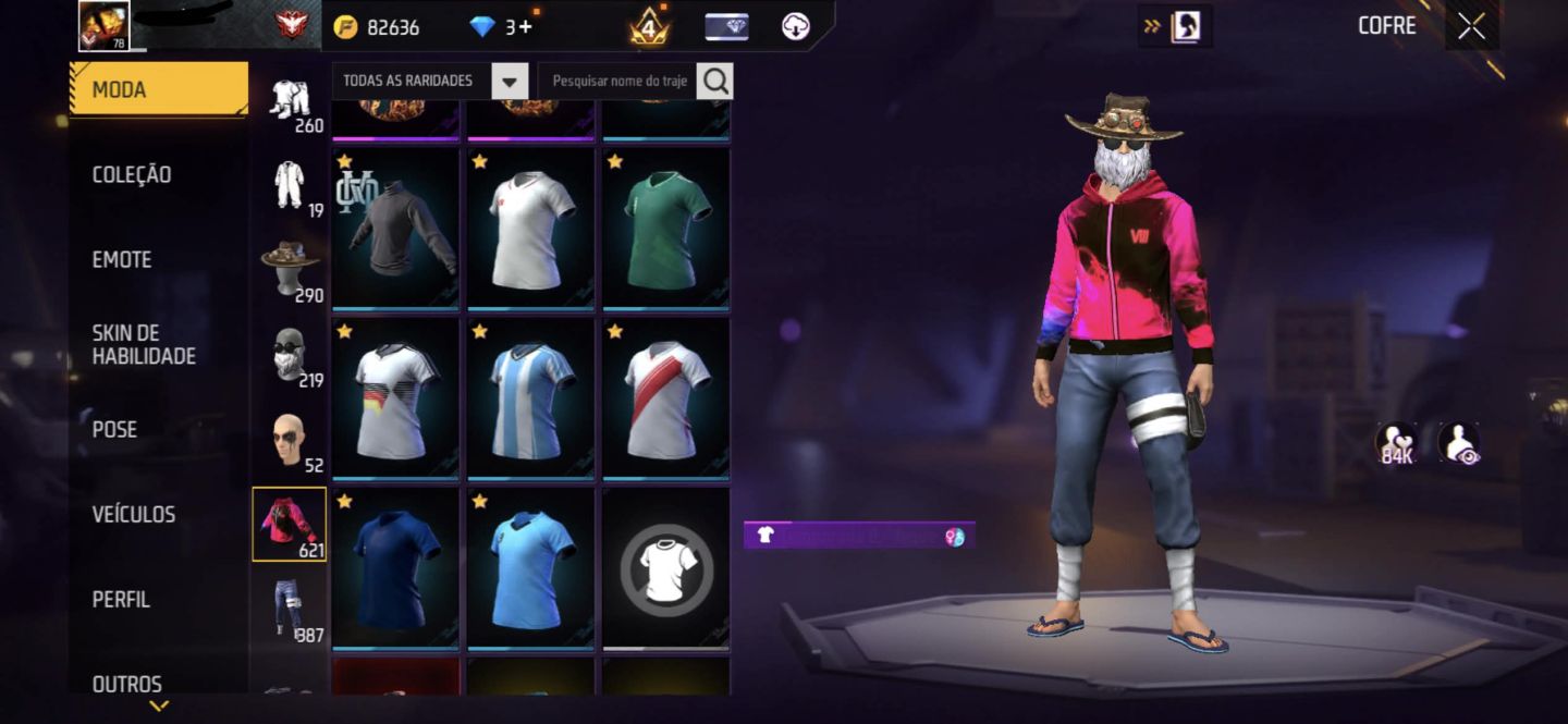 CONTA DE FF GEMADA PASSE STEAMPUNK + FREE FIRE + MESTRE TEMPORADA 8 + PUNHOS
