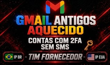 GMAIL ANTIGOS IP BR + 2FA SEM SMS - ALTA QUALIDADE