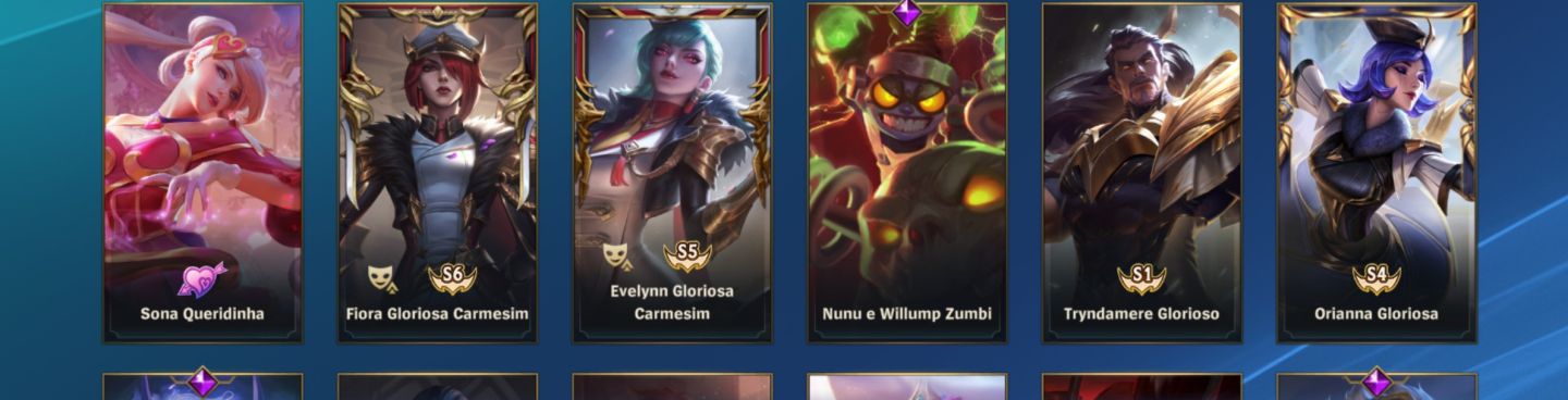 CONTA Wild rift- grão mestre todos os campeões e 110 skins lendárias